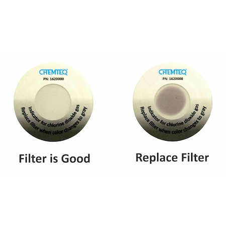 Chemteq Filter Change Indicator Sticker for Chlorine Dioxide Gas, PK5 162-0000
